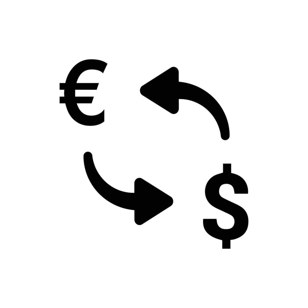 Currency conversion icon vector