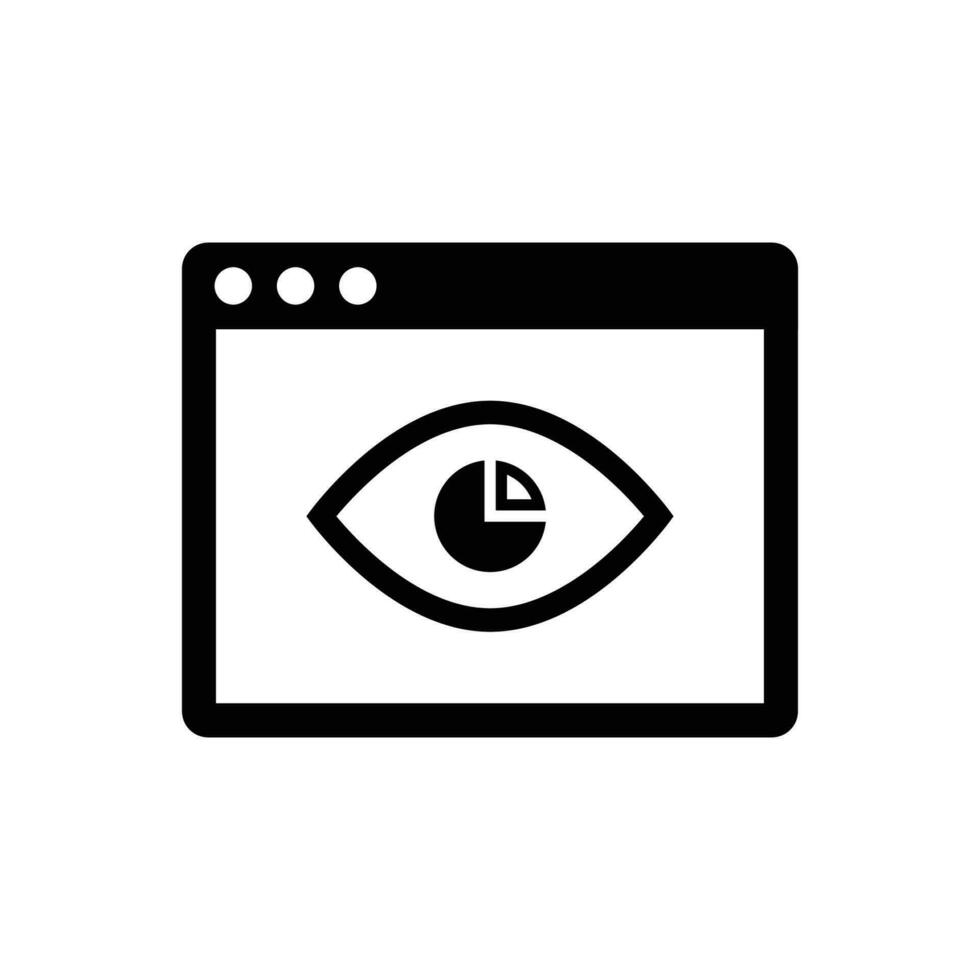Online ads view report icon vector