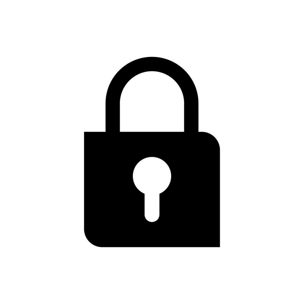 Lock privacy icon vector