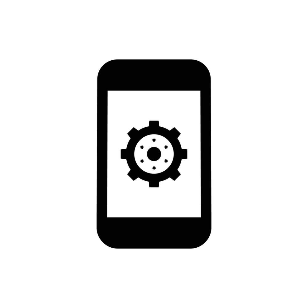 Mobile setting icon vector