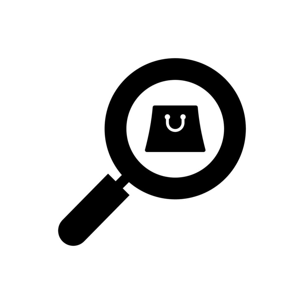 Find online store icon vector