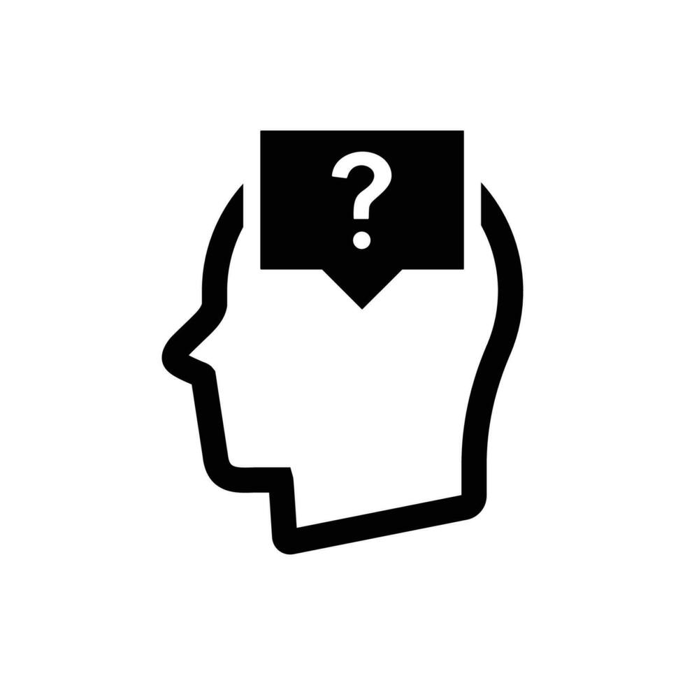 Feeling doubt icon vector