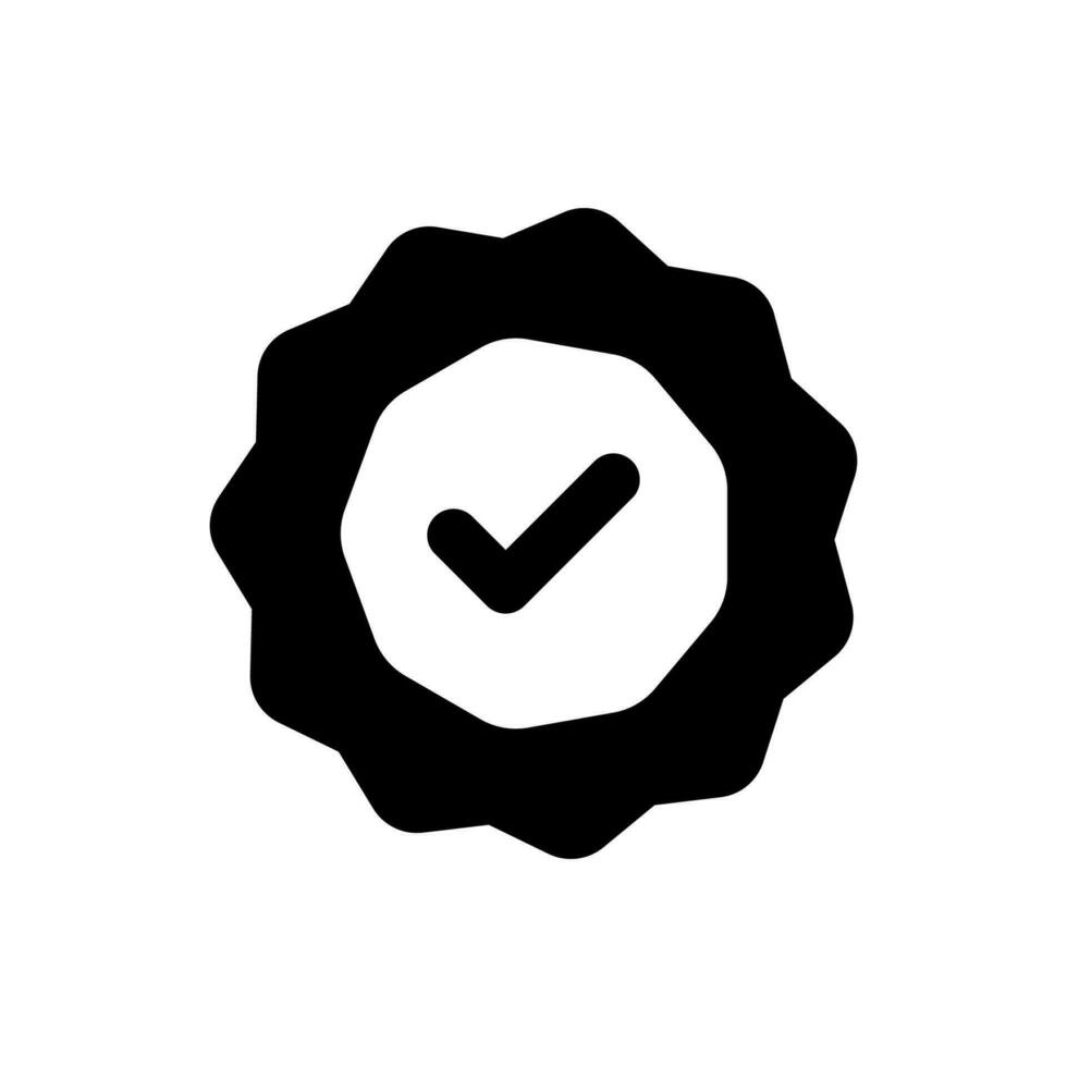 icono de insignia de garantía de calidad vector