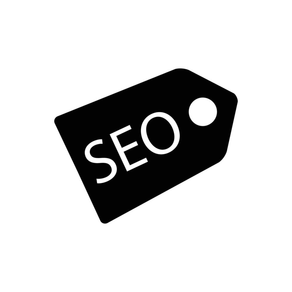 Seo tag icon vector