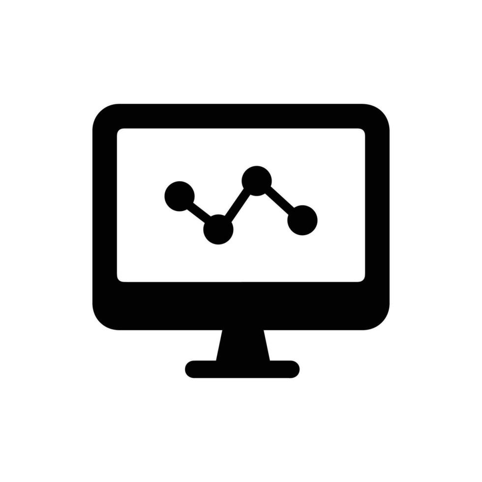 Online analysis icon vector