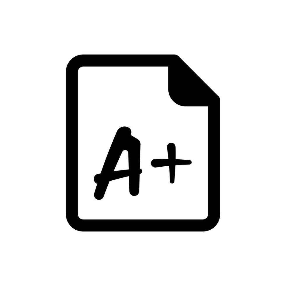 icono de calificación del examen vector