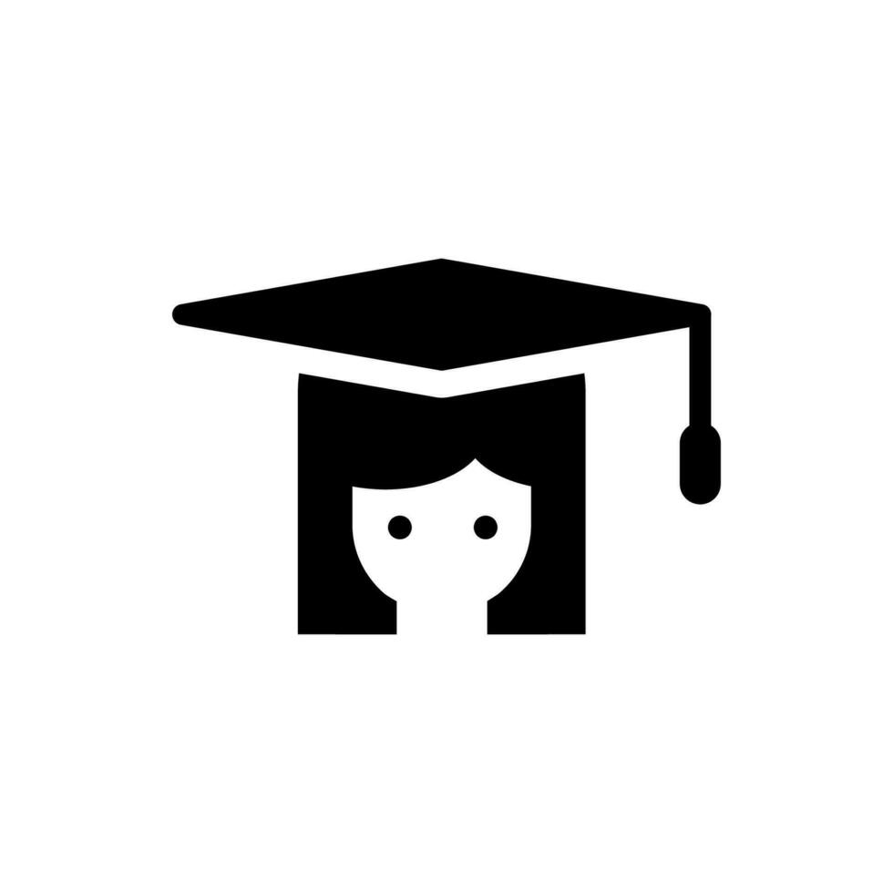 Graduate student icon vector