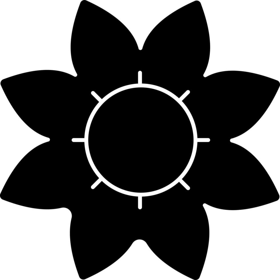 icono de glifo de flor vector