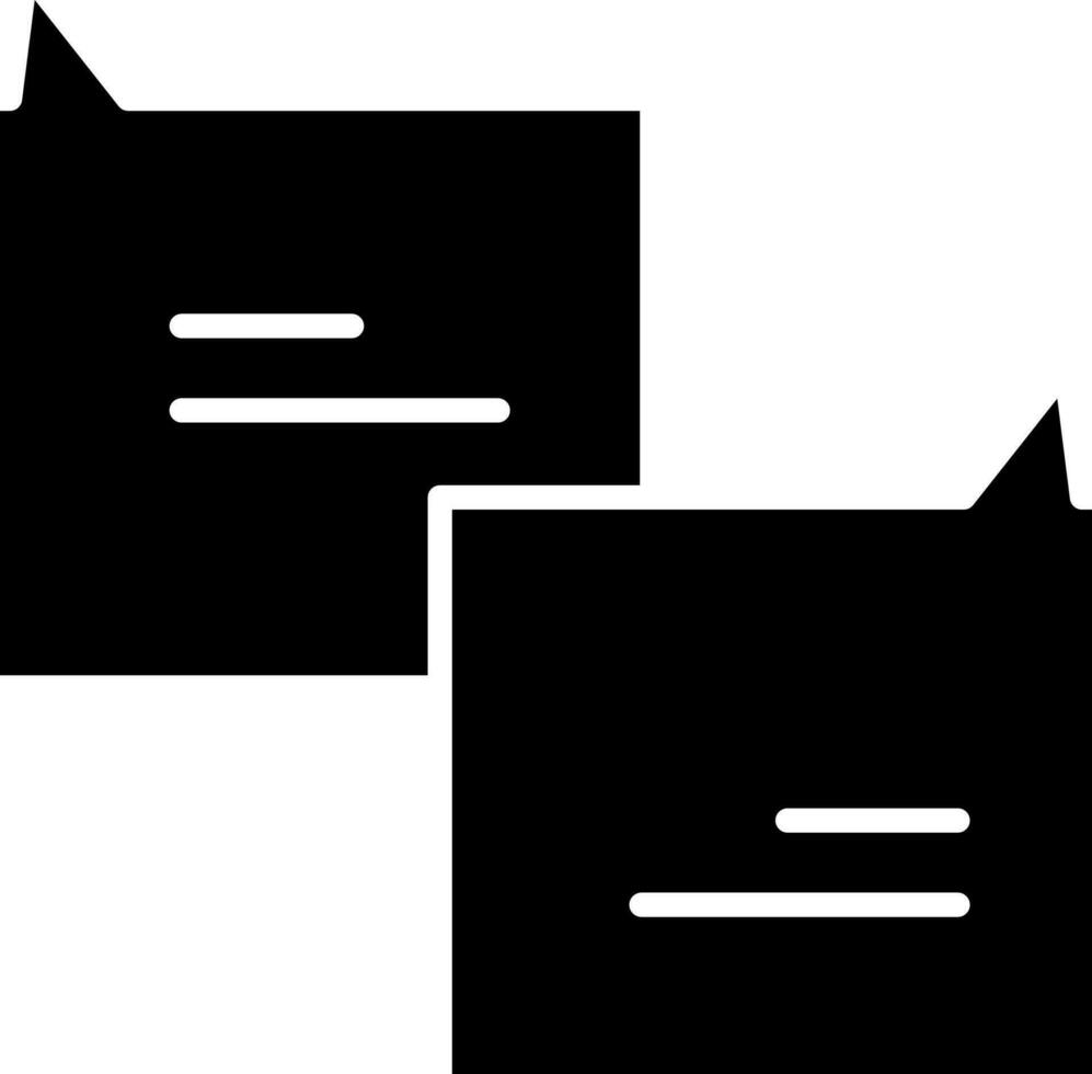 Illustration Of Chat Icon In Glyph Style. vector