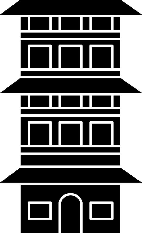 edificio glifo icono vector