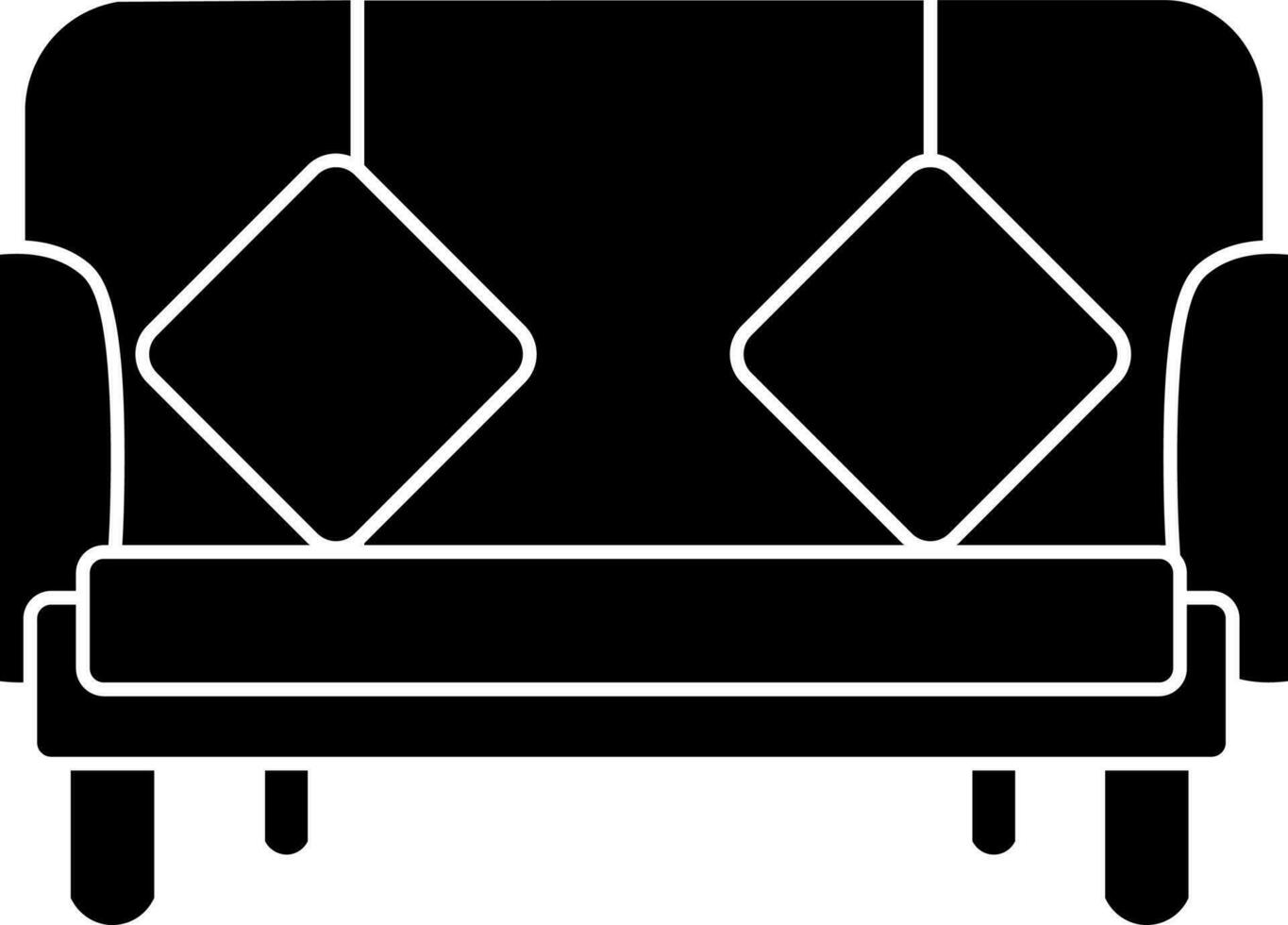 Sofa Glyph Icon vector