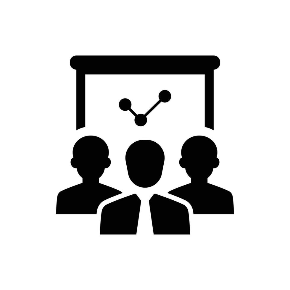 Presentation team icon vector