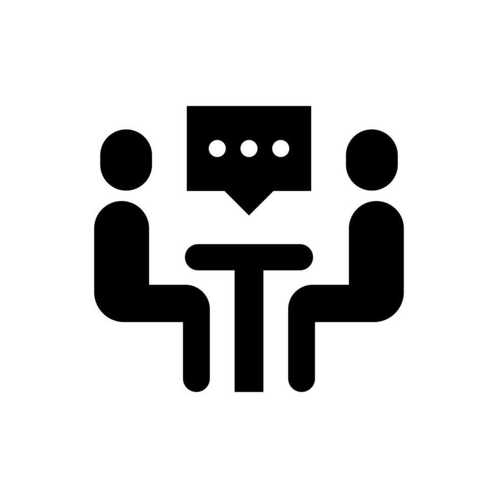 interview icon suitable for any type of design project vector