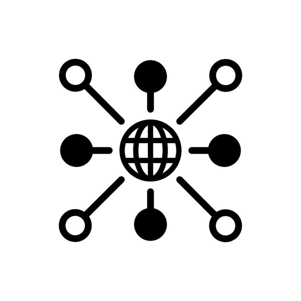 Global Business Network Icon vector