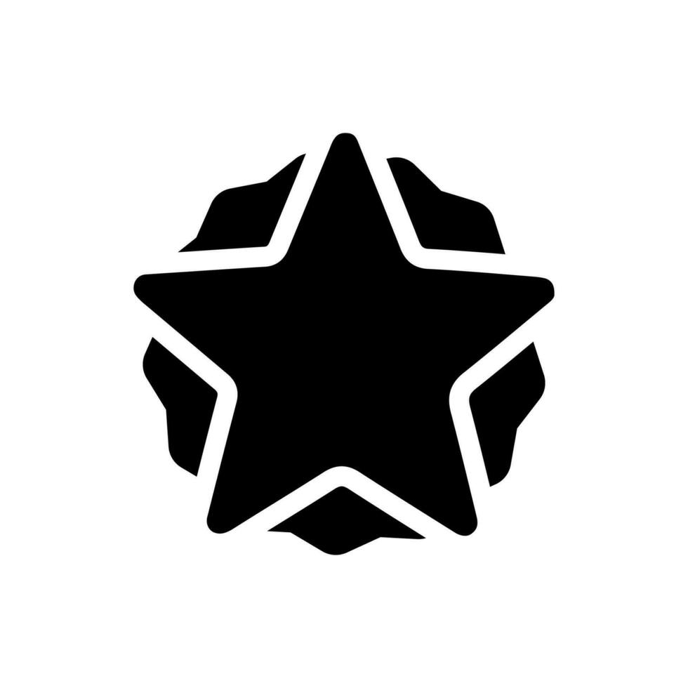 Star sticker icon vector