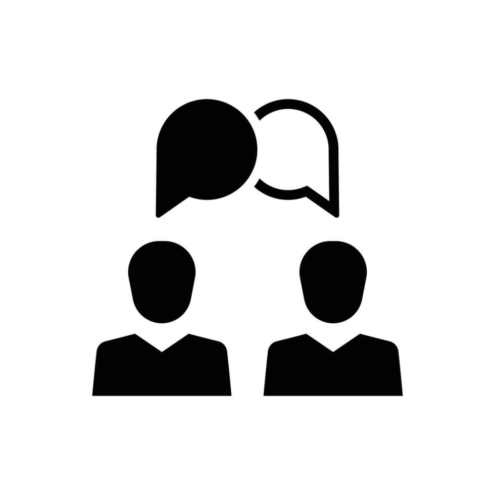 Business conversation icon vector