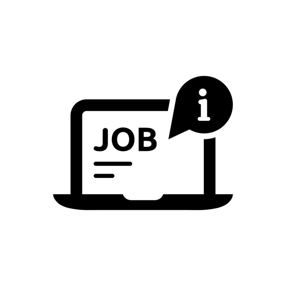 Online Job Information Icon vector