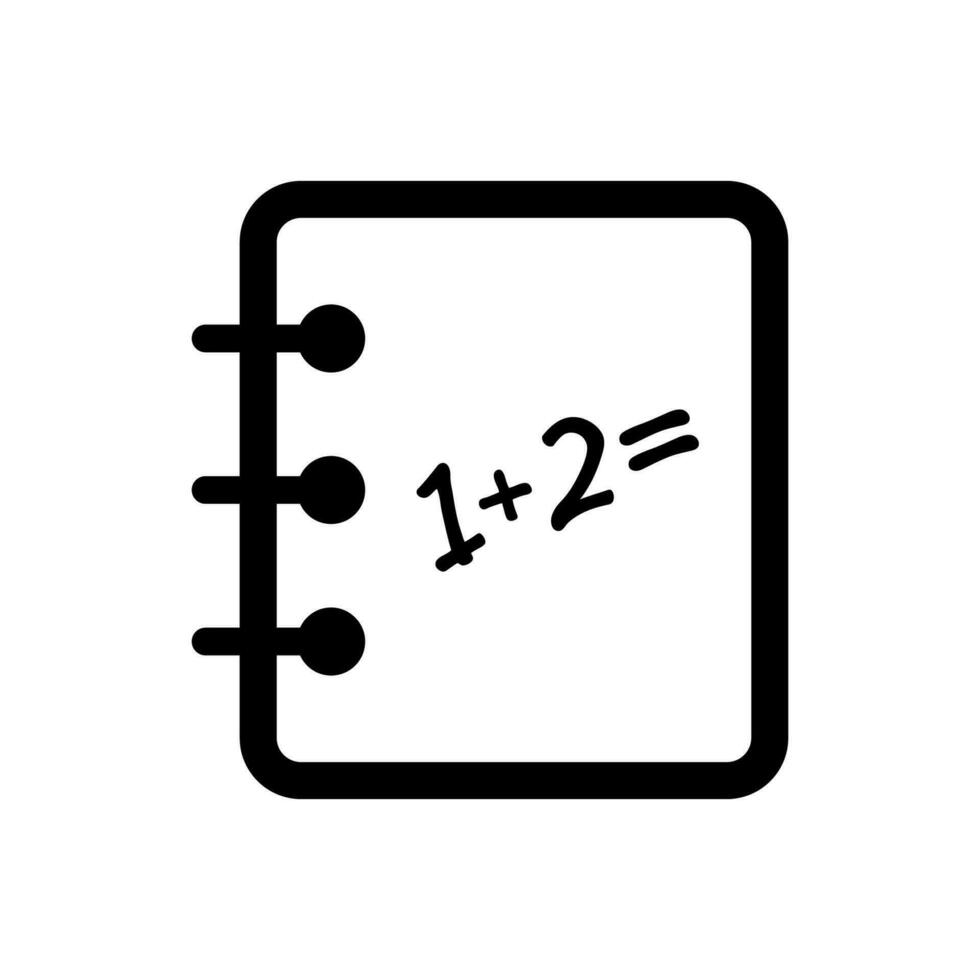 Math learning icon vector