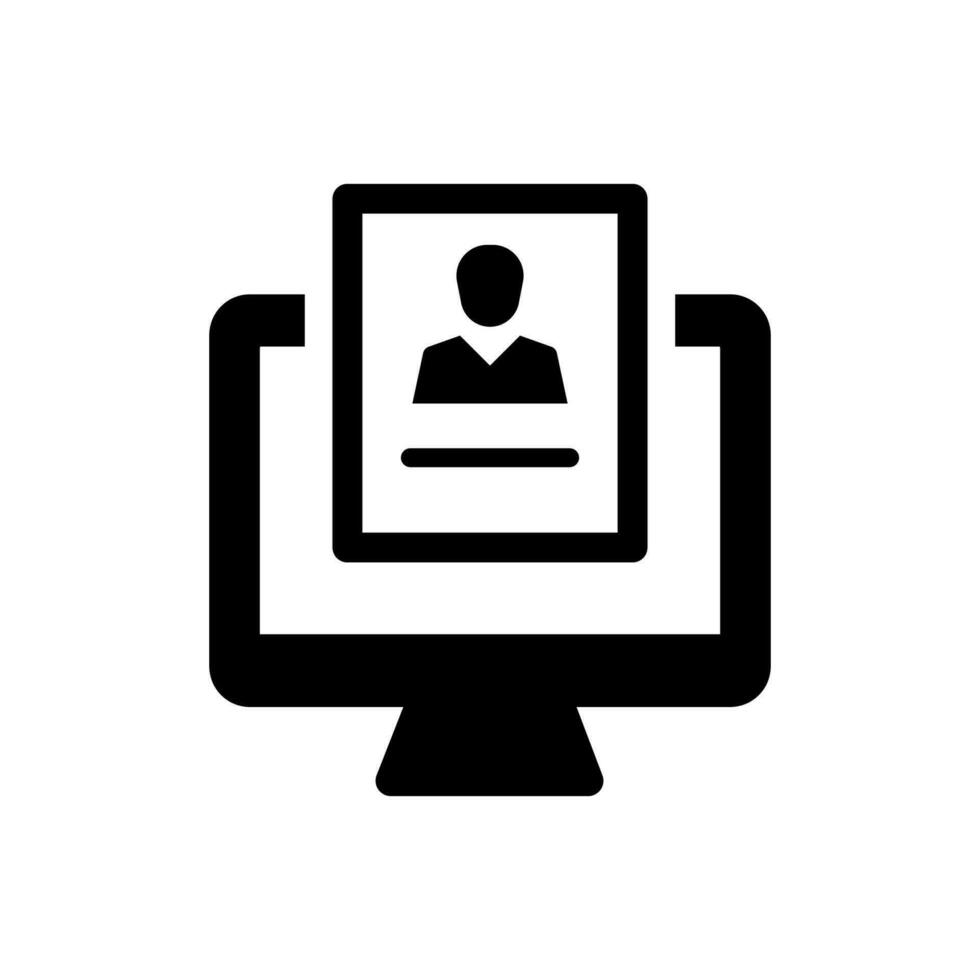 Online Job Application Icon vector