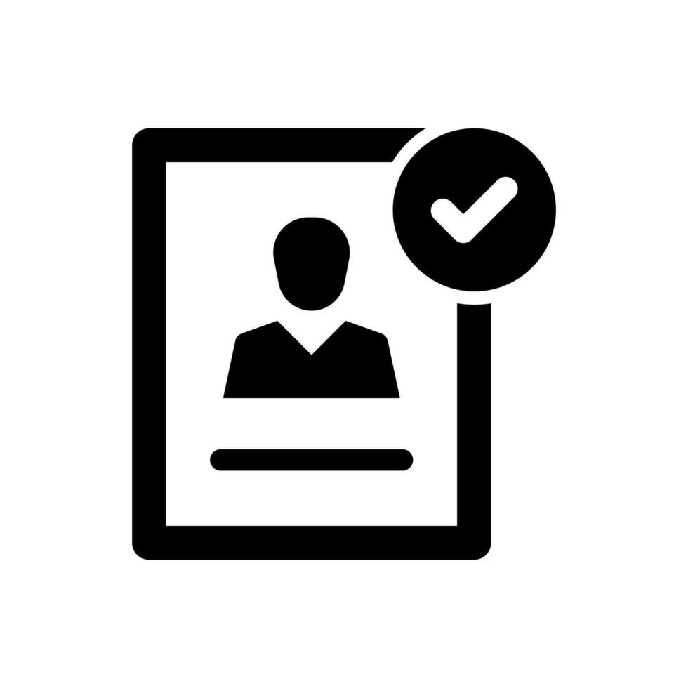 Resume approved icon vector