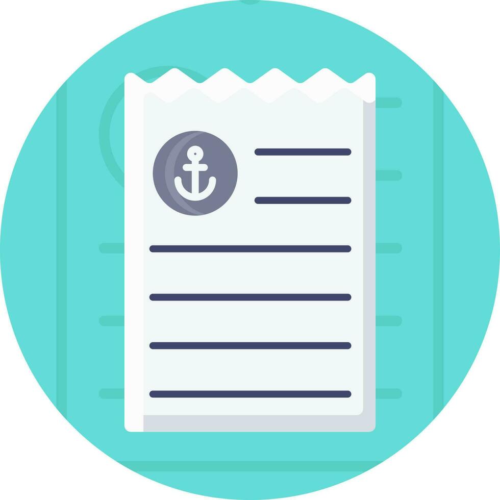 Invoice Icon On Blue Background. vector