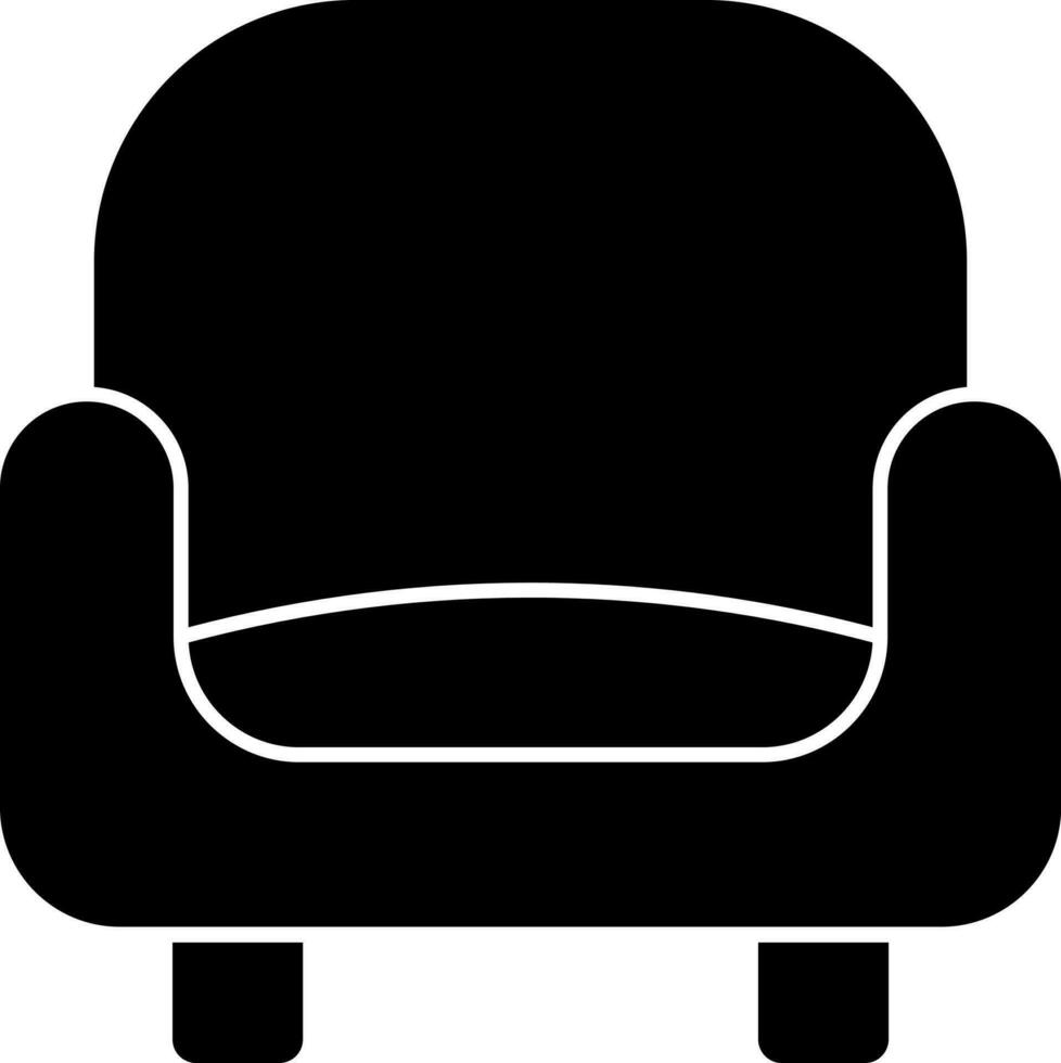 Sofa Glyph Icon vector