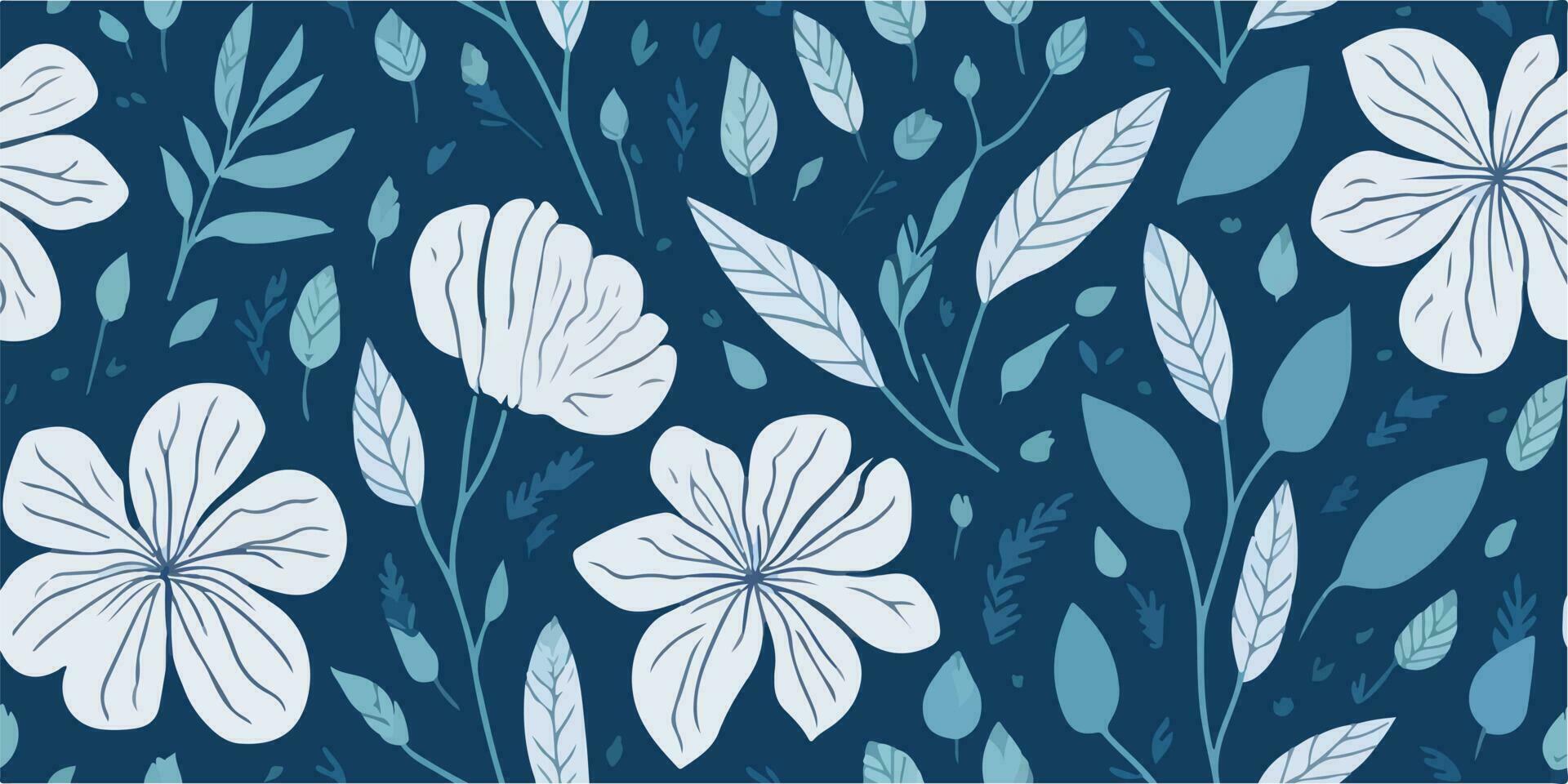 Garden Oasis, Vector Illustration of Floral Wreath Patterns