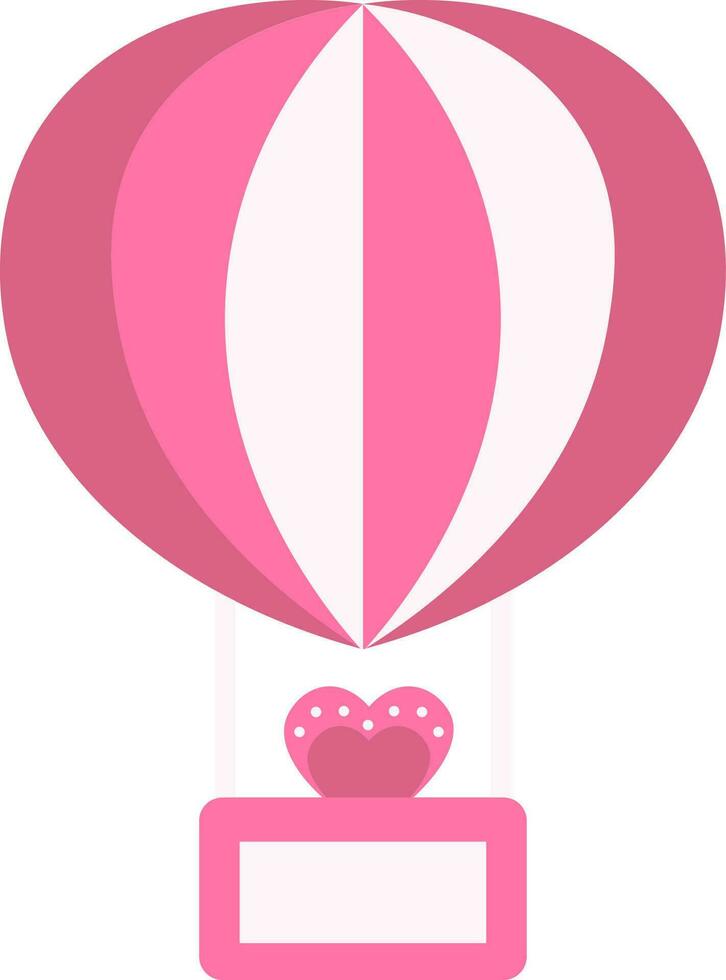 Flat Style Loving Paragliding Pink Icon Or Symbol. vector