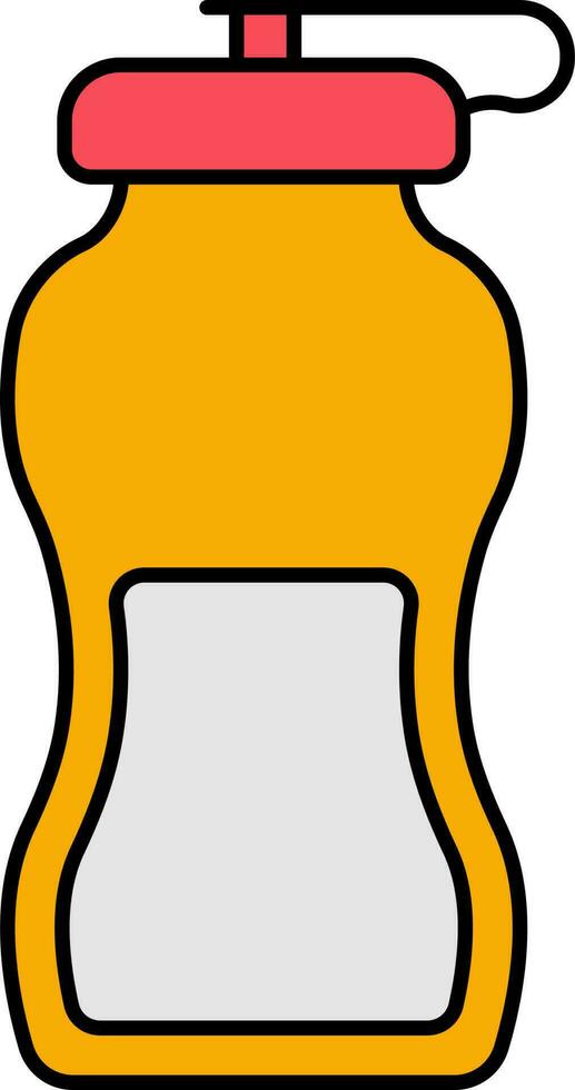Sports Water Bottle Icon In Flat Style. vector