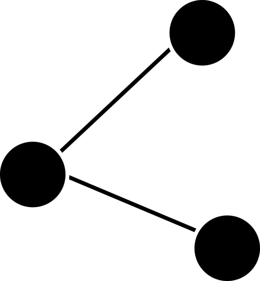 Black Share Icon In Flat Style. vector
