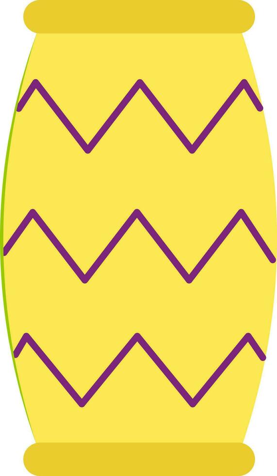 Isolated Musical Drum Purple And Yellow Icon. vector