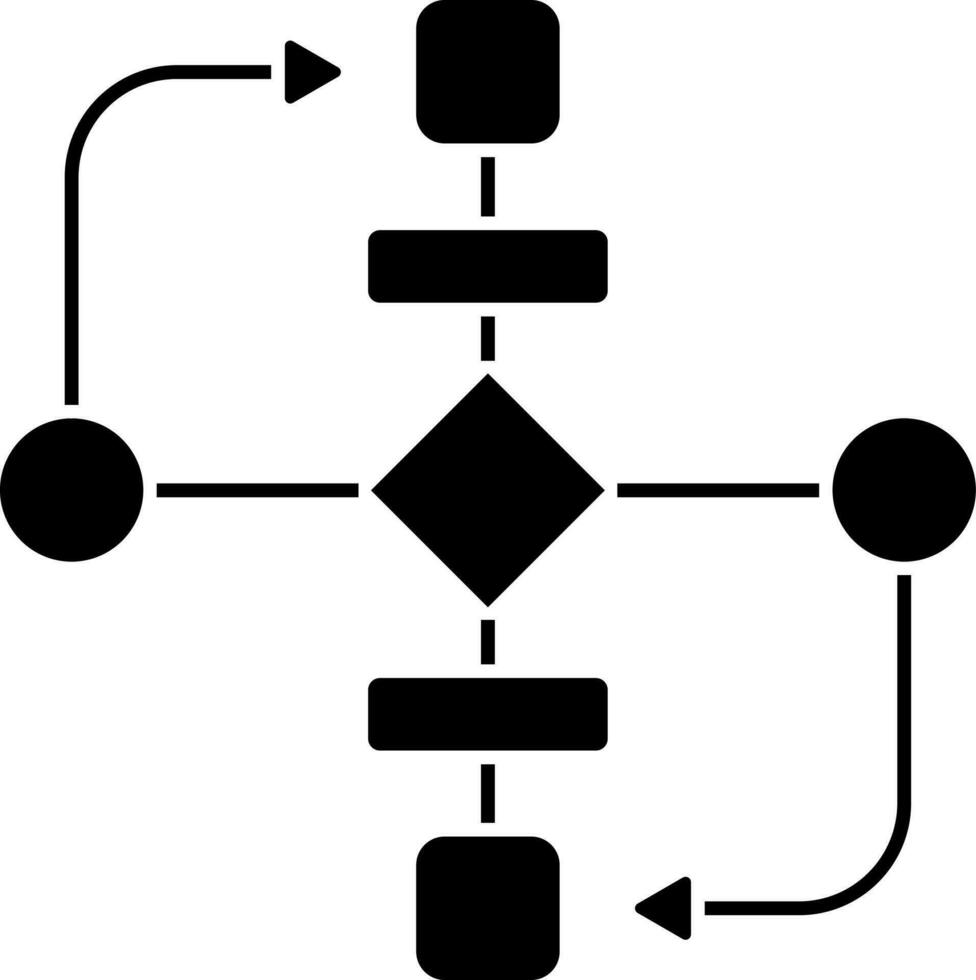 Illustration Of Flowchart Icon vector