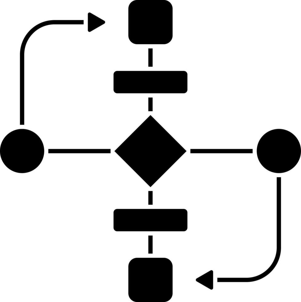 Illustration Of Flowchart Icon vector