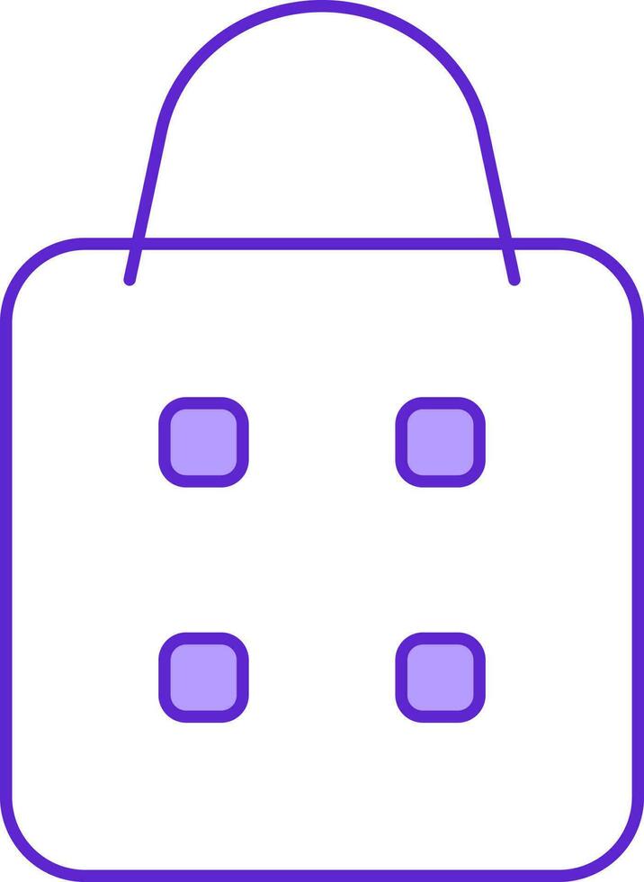 Store App Icon Or Symbol In Violet And White Color. vector