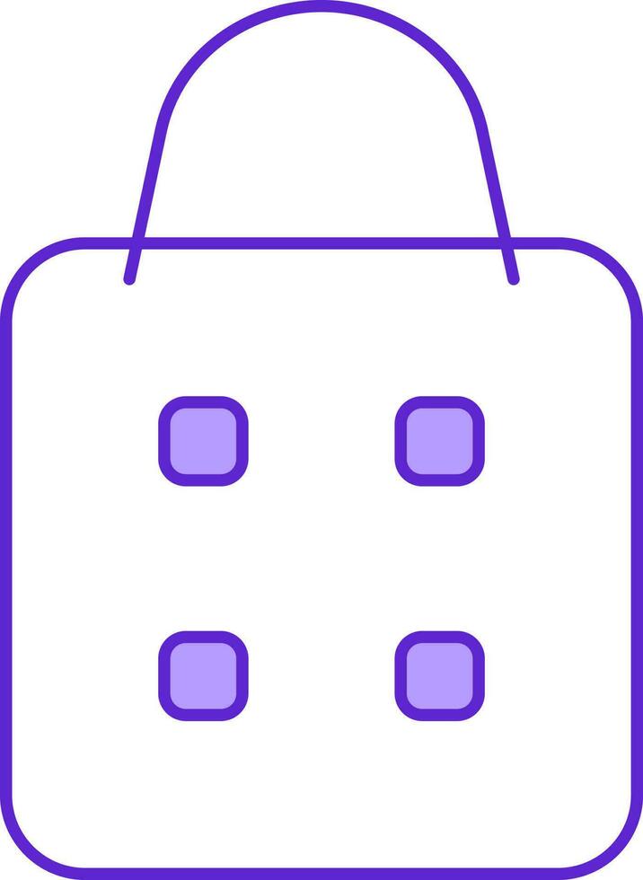 Tienda aplicación icono o símbolo en Violeta y blanco color. vector