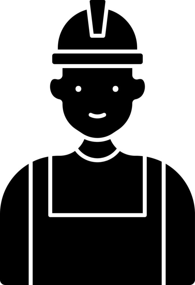 Hard Hat Wearing Worker Icon vector
