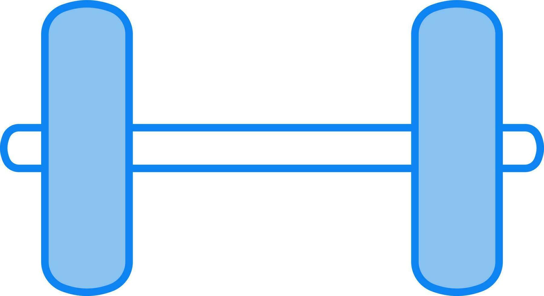 Dumbbell Or Barbell Icon In Blue And White Color. vector