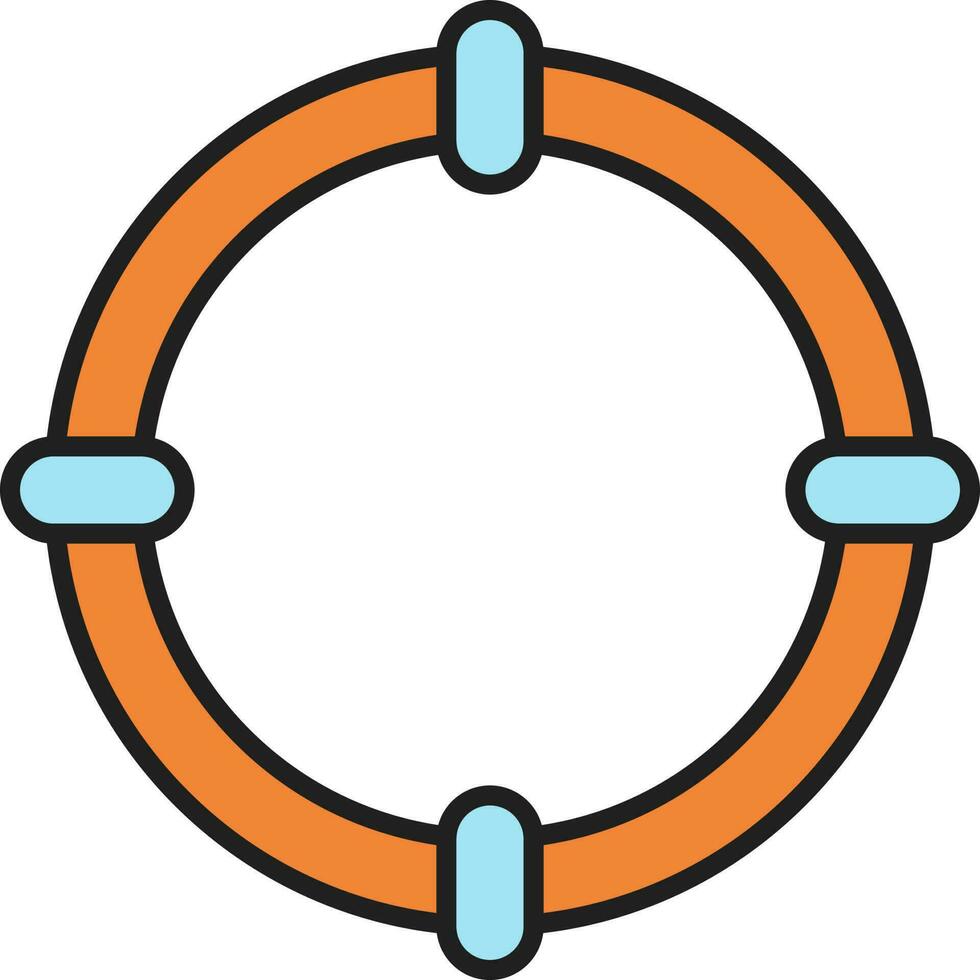 Target Icon Or Symbol In Blue And Orange Color. vector