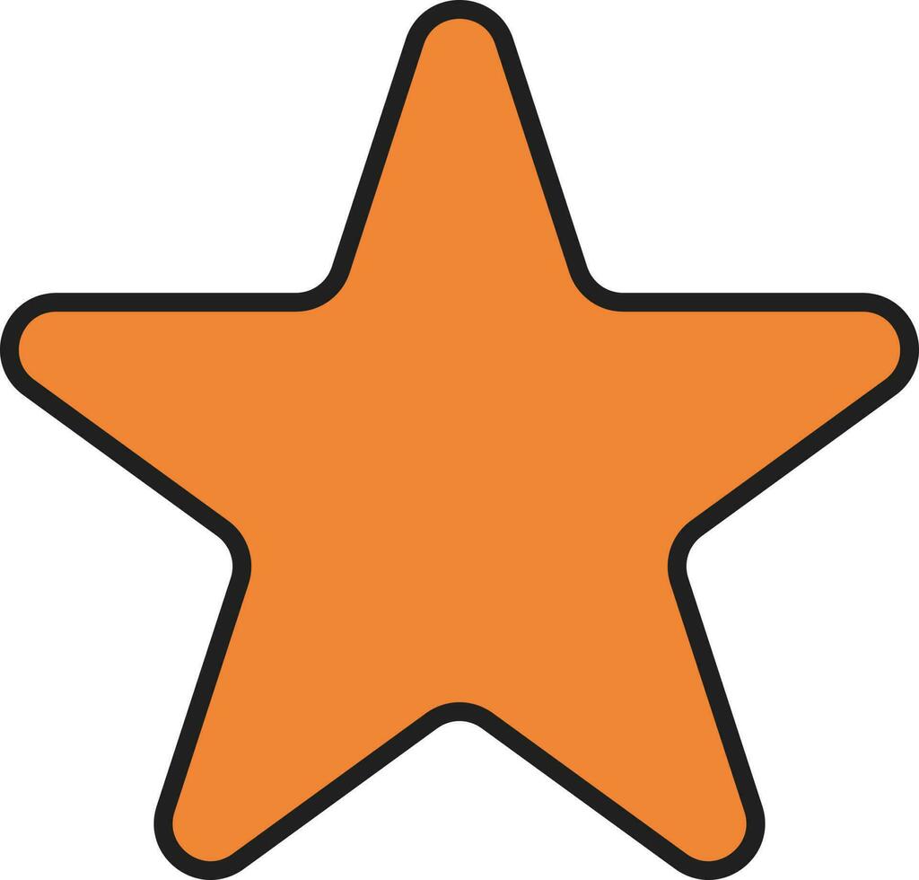 Orange Star Icon On White Background. 24214729 Vector Art at Vecteezy