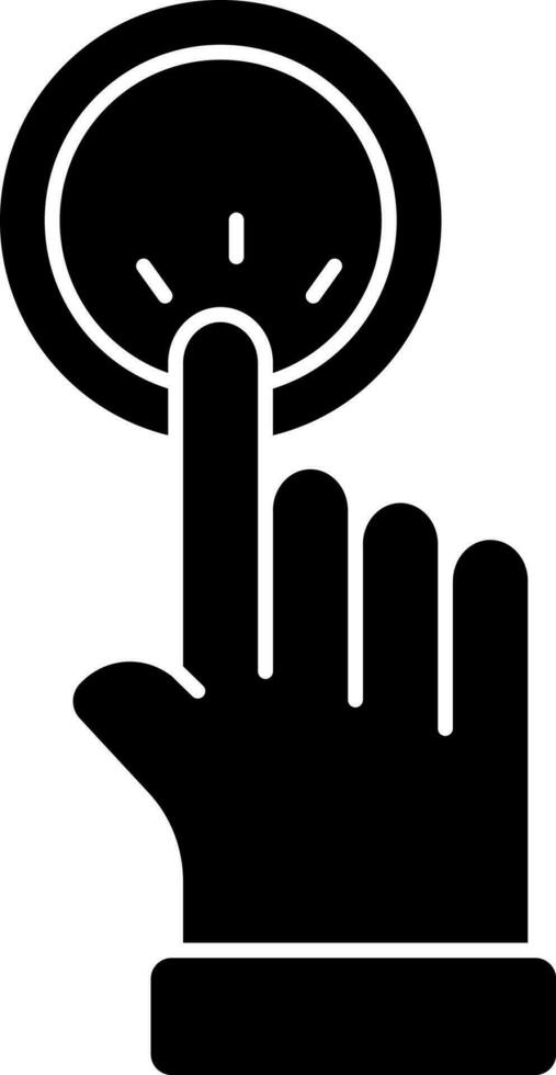 Hand Click Coin Icon Or Symbol vector