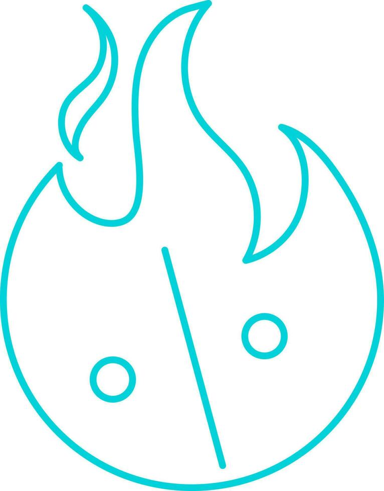 Hot Deal Discount Offer Label Or Sticker Turquoise Linear Icon. vector