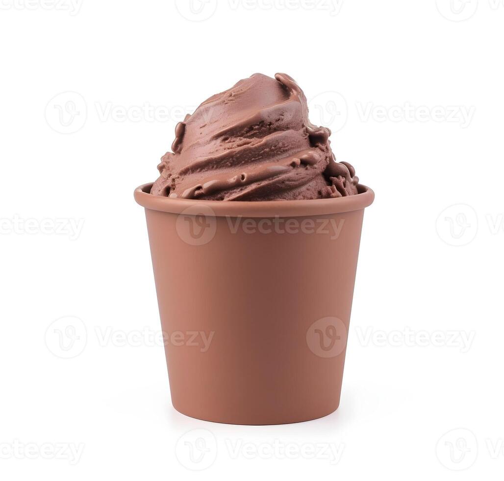 Chocolate ice cream. Illustration. . photo