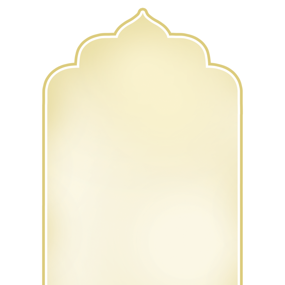 Islamic frame in traditional Persian tazhib style png