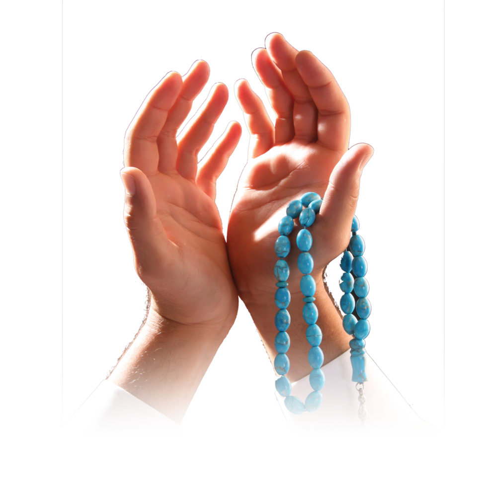 Praying hands with tasbih png