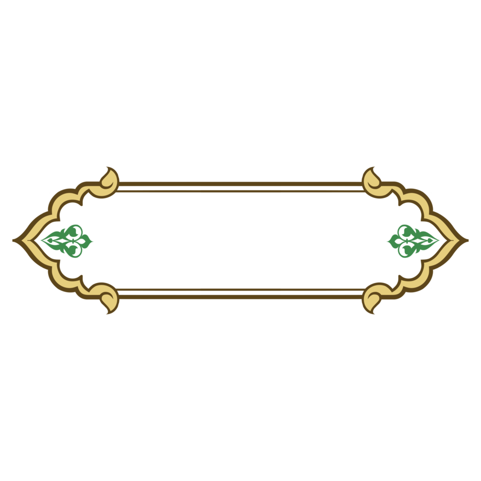 Islamic frame in traditional tazhib style png