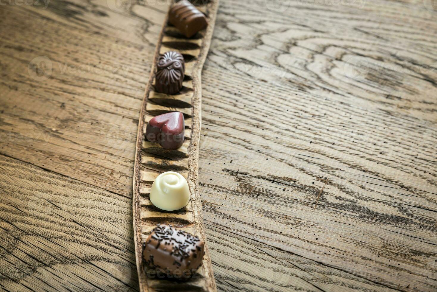 Swiss chocolate candies photo