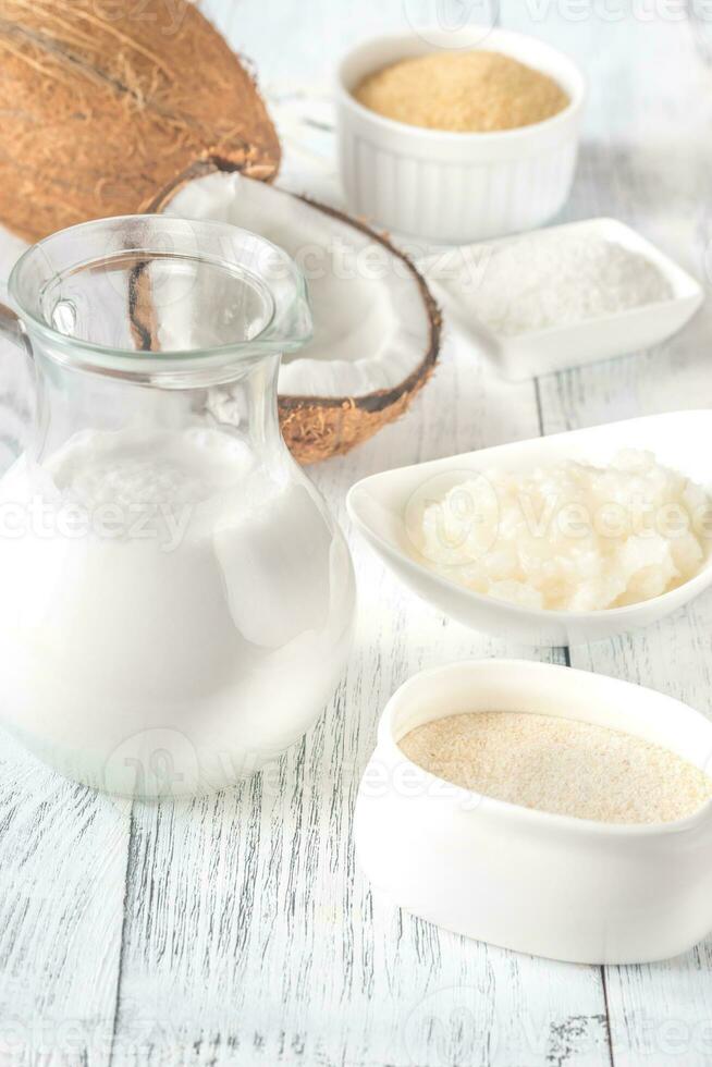 Assortment of coconut food photo