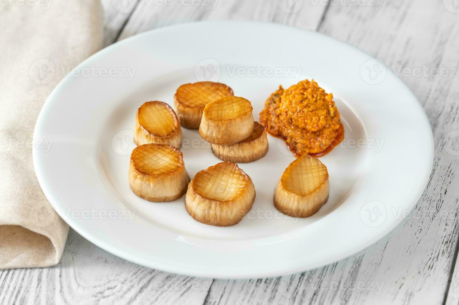 King oyster mushroom scallops photo