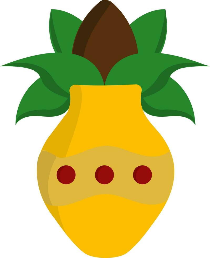 Isolated Colorful Worship Pot Icon In Flat Style. vector