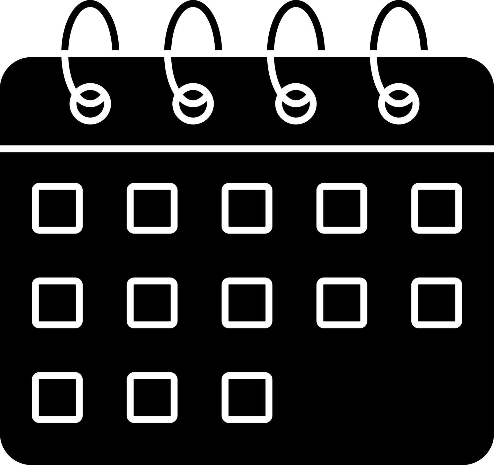 Black And White Calendar Icon In Flat Style 24216050 Vector Art At black-and-white-calendar-icon-in-flat-style-24216050-vector-art-at